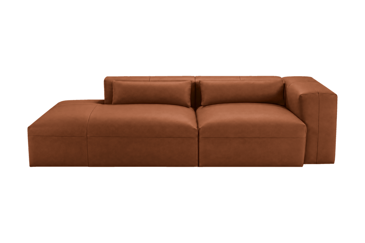 Jasmine Left Chaise Sofa in Momo Porto