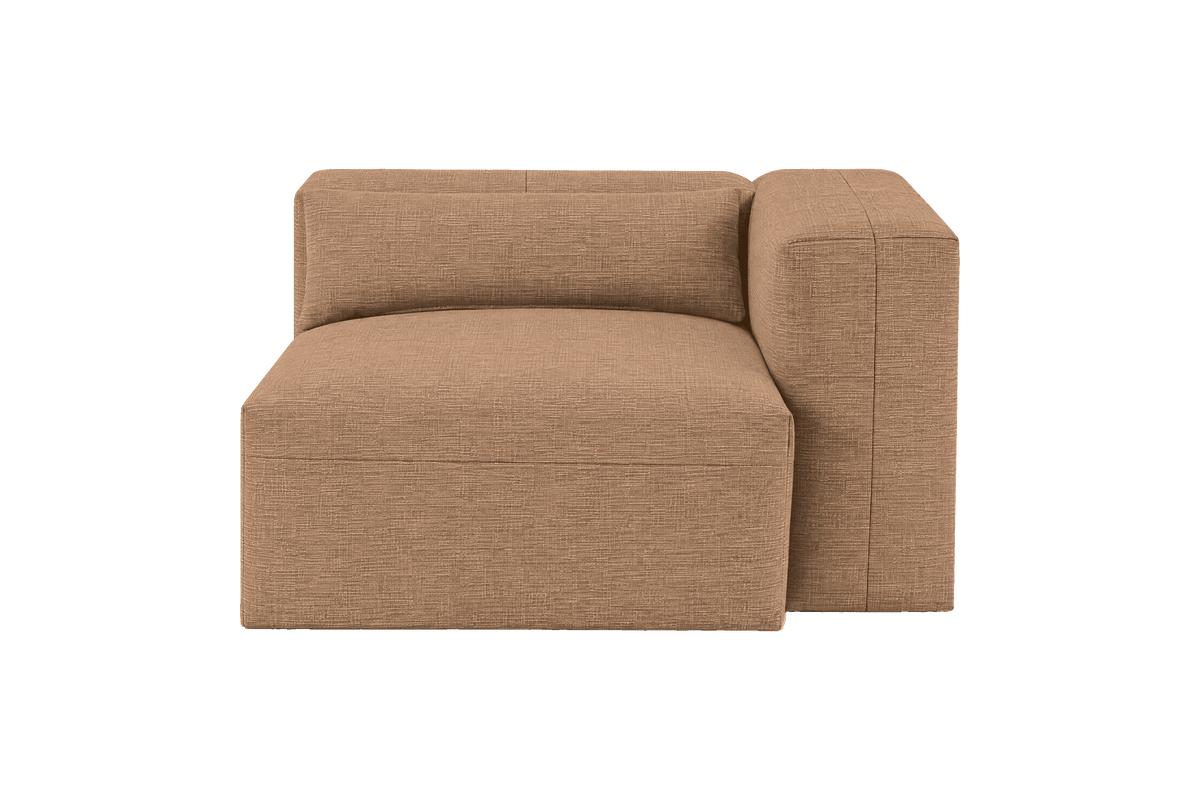 Jasmine Chair One Arm Right in Roni Biscotti