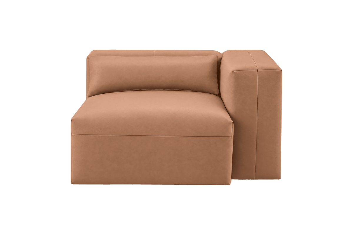 Jasmine Chair One Arm Right in Momo Camel