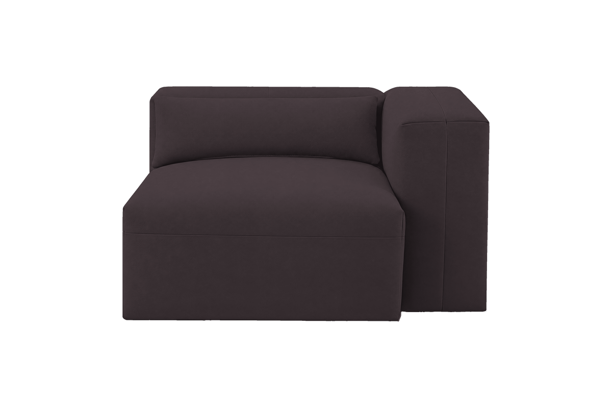 Jasmine Chair One Arm Right in Dante Charcoal