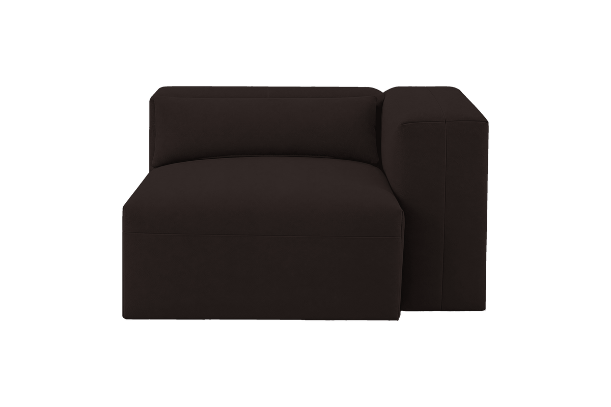 Jasmine Chair One Arm Right in Dante Ebony