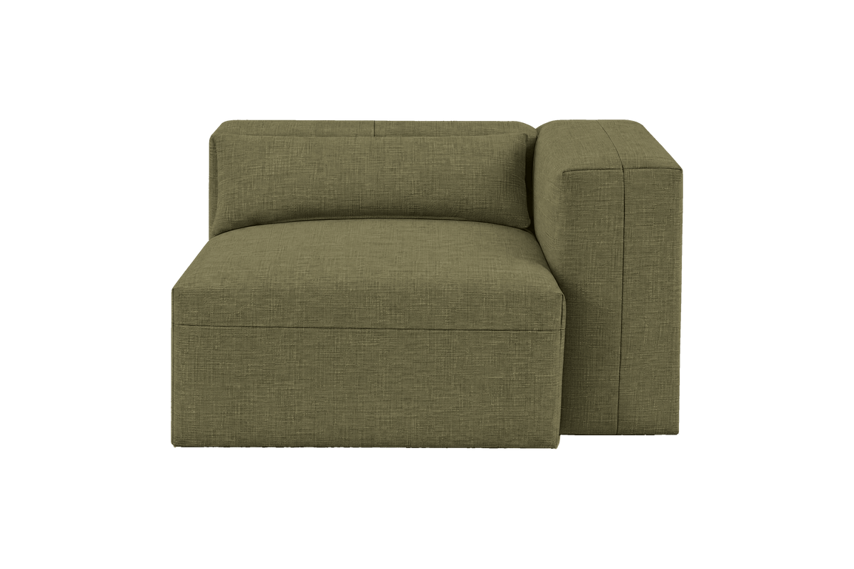 Jasmine Chair One Arm Right in Mosquito Sycamore