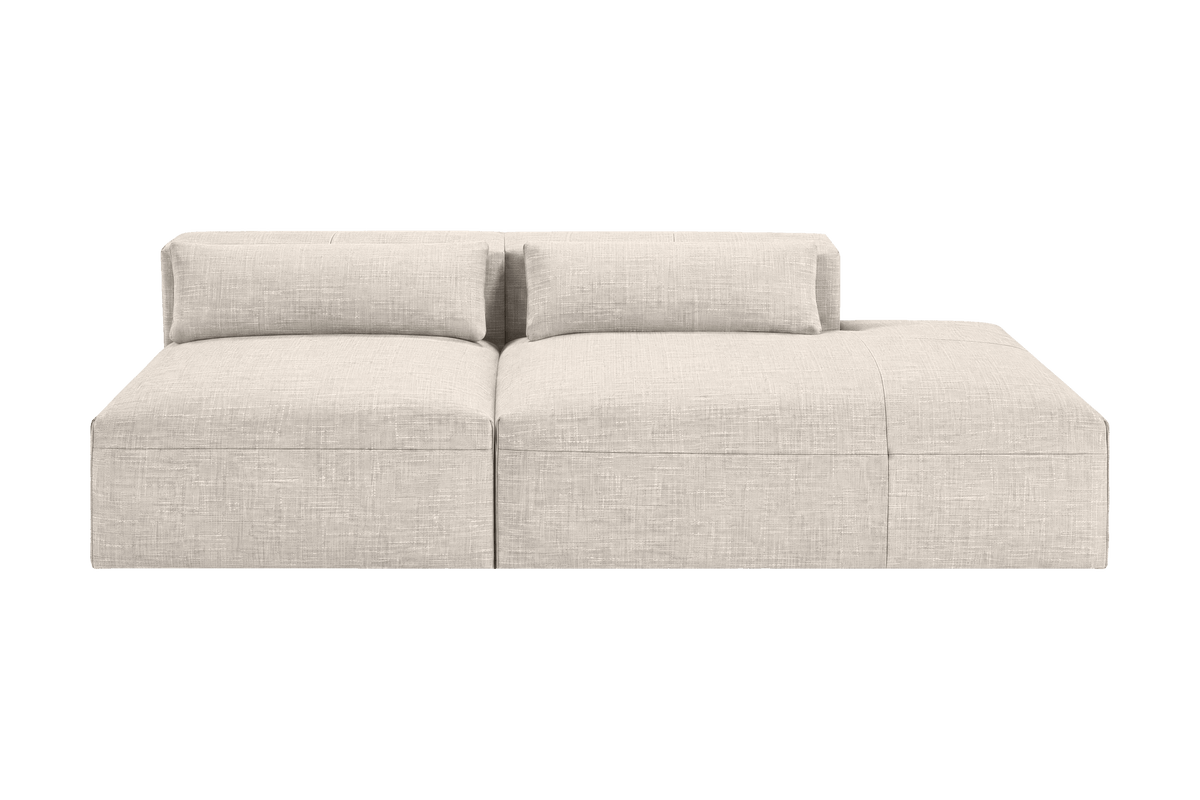 Jasmine Right Chaise Open Sofa in Mosquito Cracker