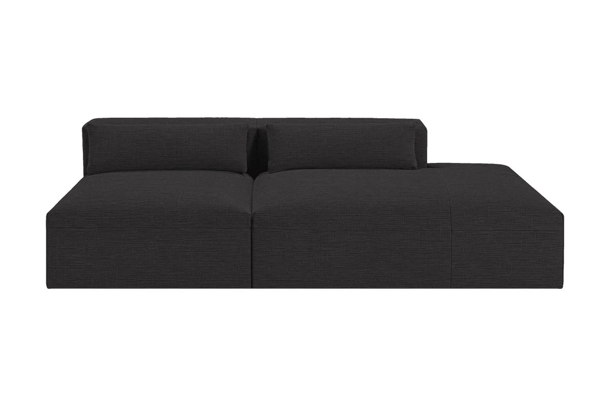 Jasmine Right Chaise Open Sofa in Roni Ember