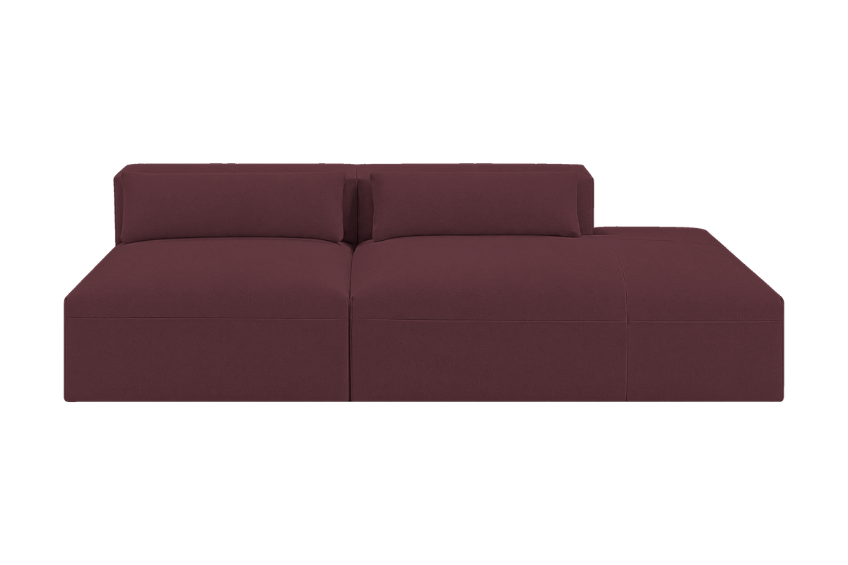 Jasmine Right Chaise Open Sofa in Fresco Figaro