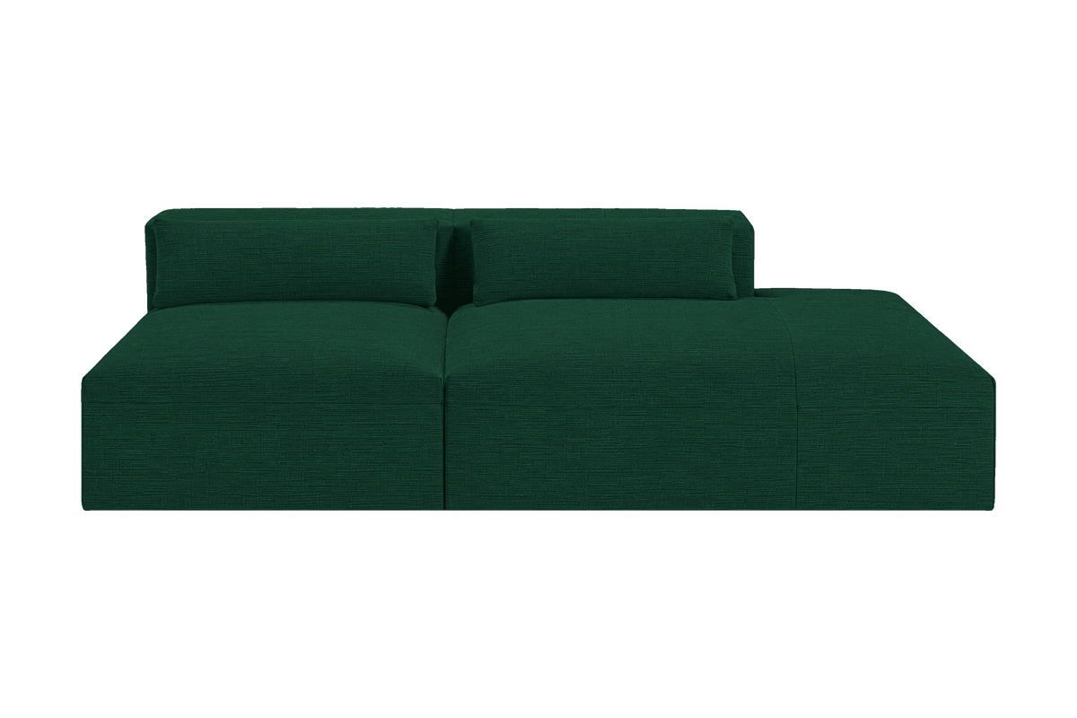 Jasmine Right Chaise Open Sofa in Roni Frog