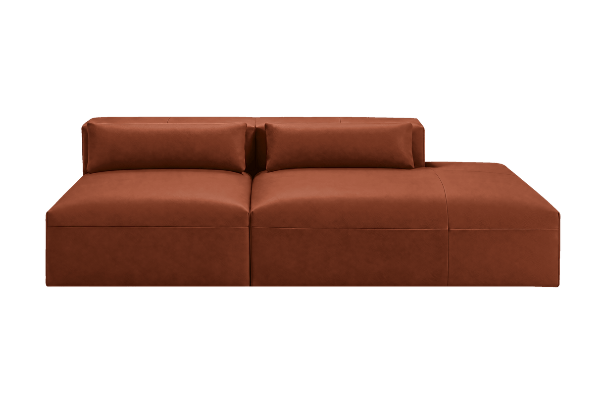 Jasmine Right Chaise Open Sofa in Momo Grower