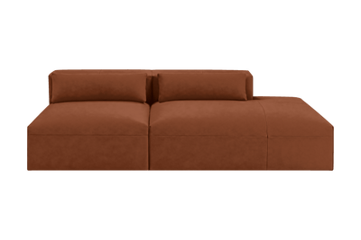 Jasmine Right Chaise Open Sofa in Dante Hazel