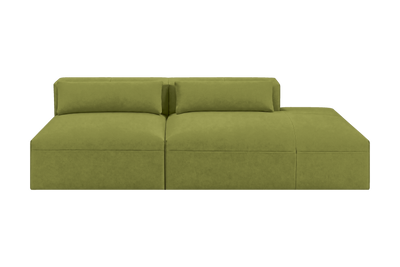 Jasmine Right Chaise Open Sofa in Fresco Key Lime