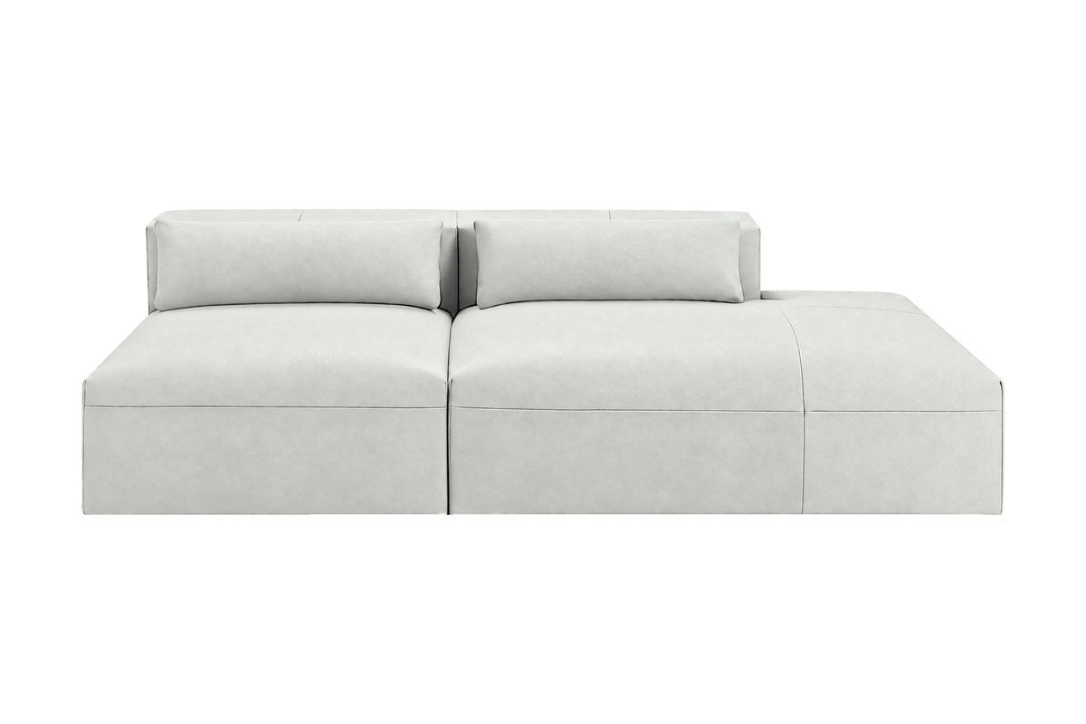 Jasmine Right Chaise Open Sofa in Felix Milky
