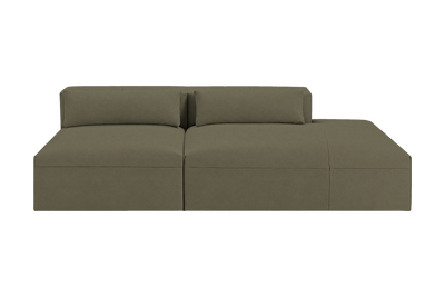 Jasmine Right Chaise Open Sofa in Felix Olive