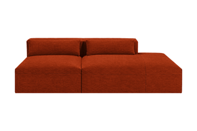 Jasmine Right Chaise Open Sofa in Roni Poppy