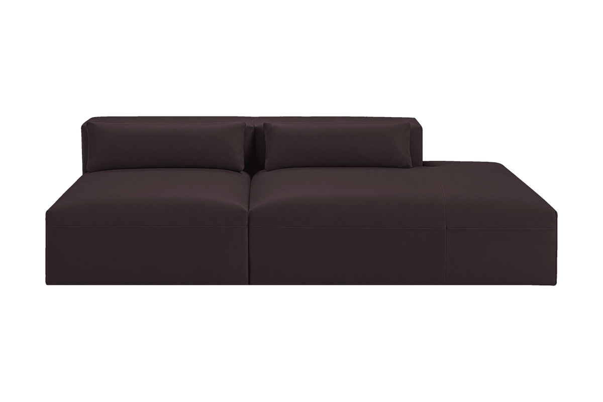 Jasmine Right Chaise Open Sofa in Momo Rollie