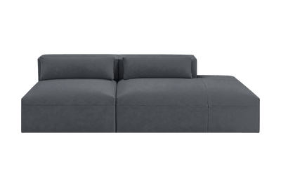 Jasmine Right Chaise Open Sofa in Dante Shark
