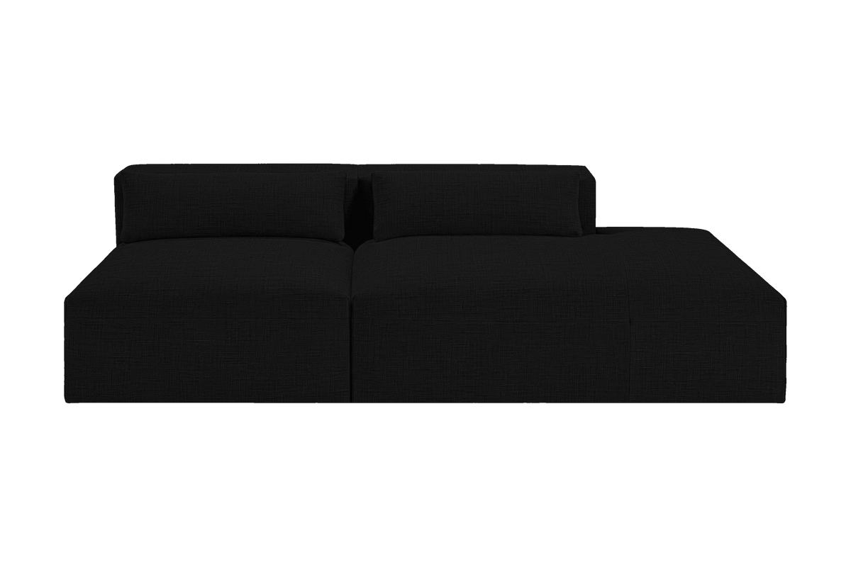 Jasmine Right Chaise Open Sofa in Mosquito Yves