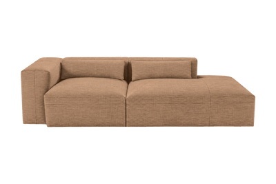 Jasmine Right Chaise Sofa in Roni Biscotti