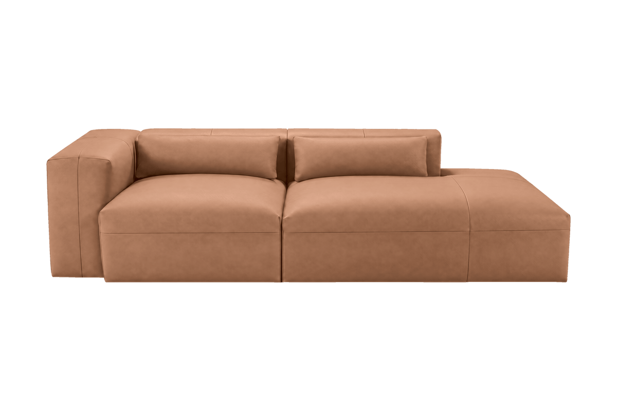 Jasmine Right Chaise Sofa in Momo Camel