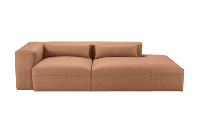 Jasmine Right Chaise Sofa in Momo Camel