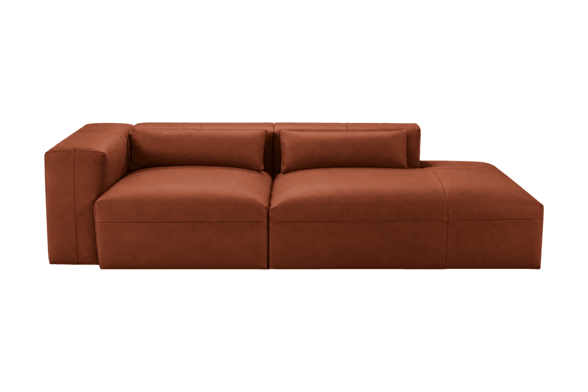 Jasmine Right Chaise Sofa in Momo Grower