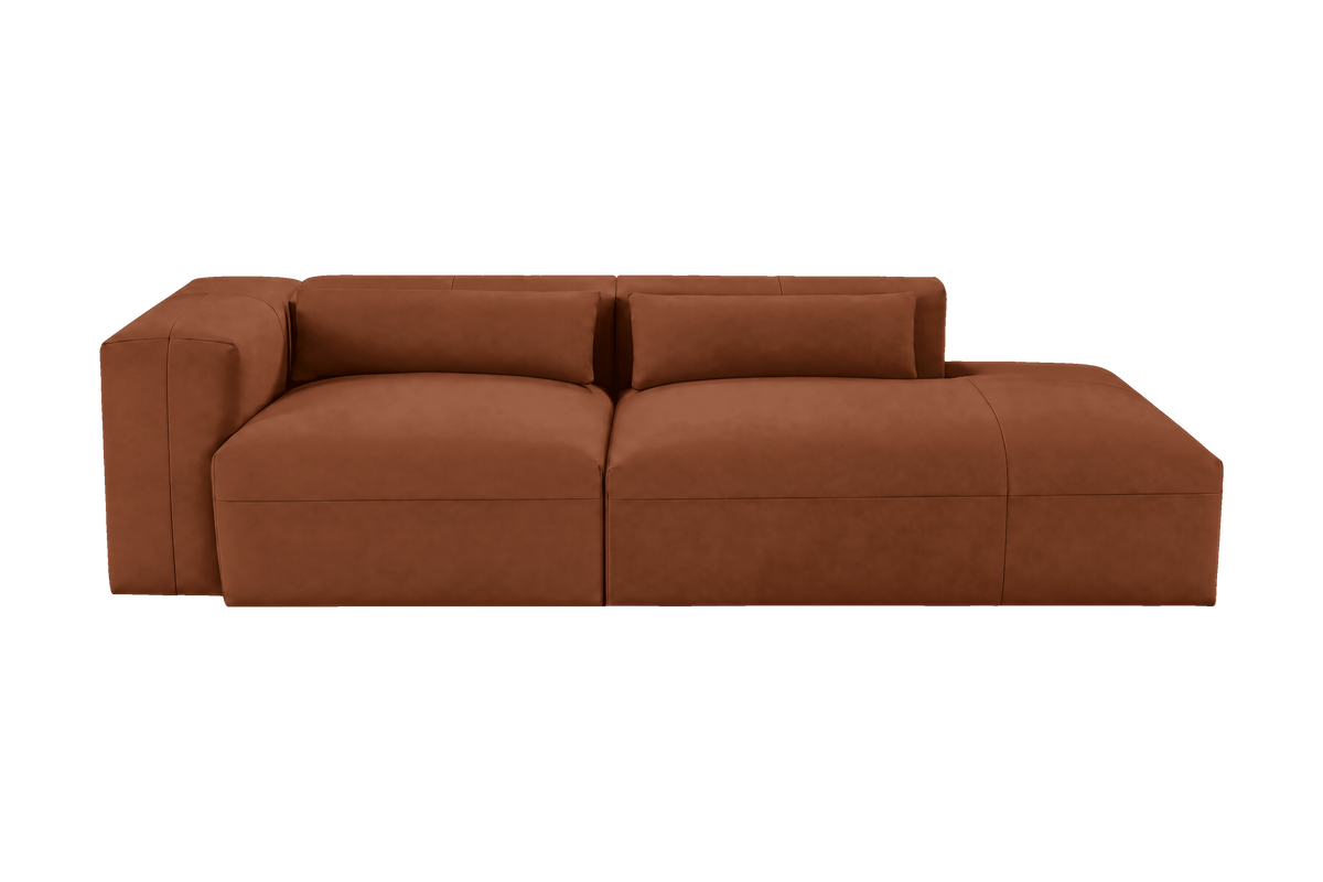 Jasmine Right Chaise Sofa in Dante Hazel