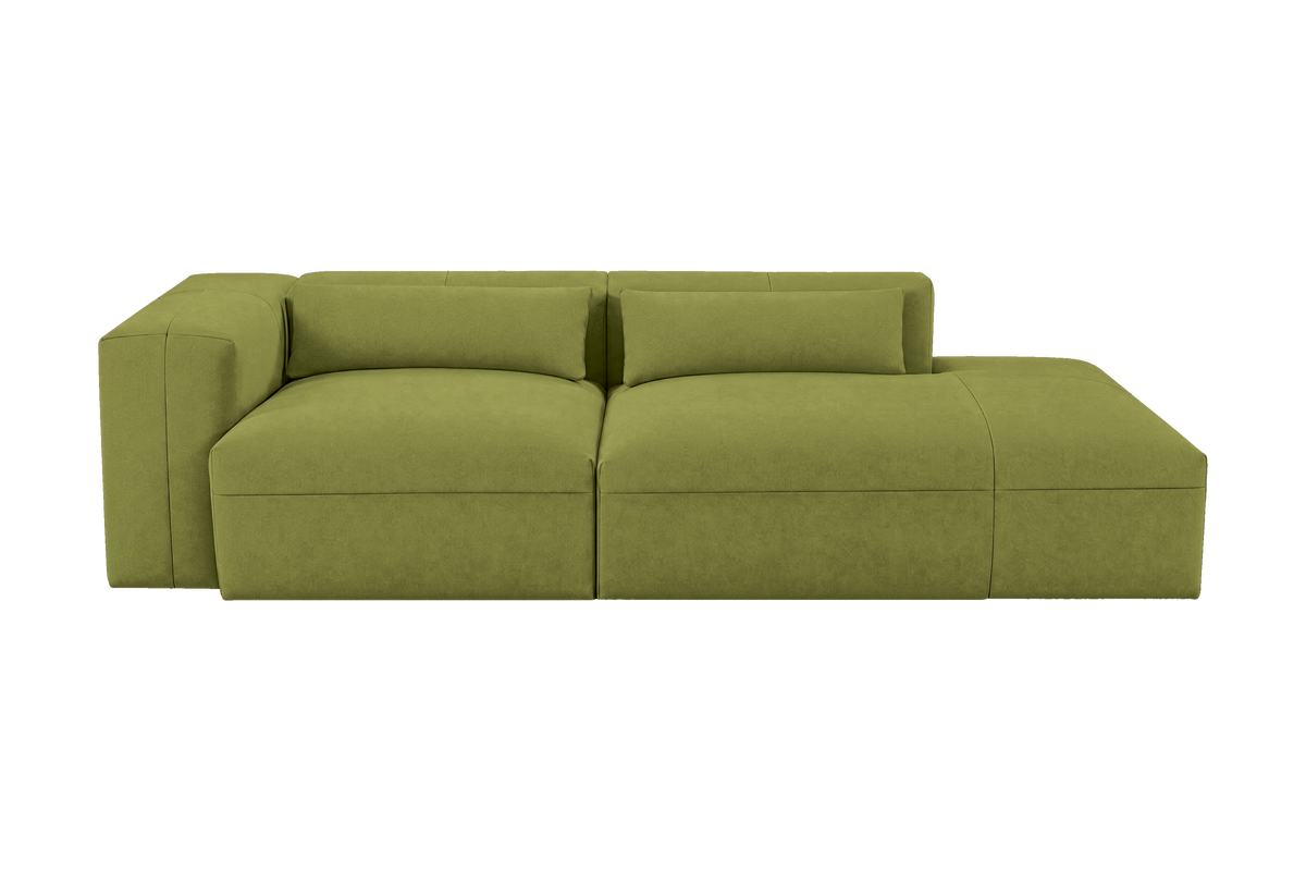 Jasmine Right Chaise Sofa in Fresco Key Lime