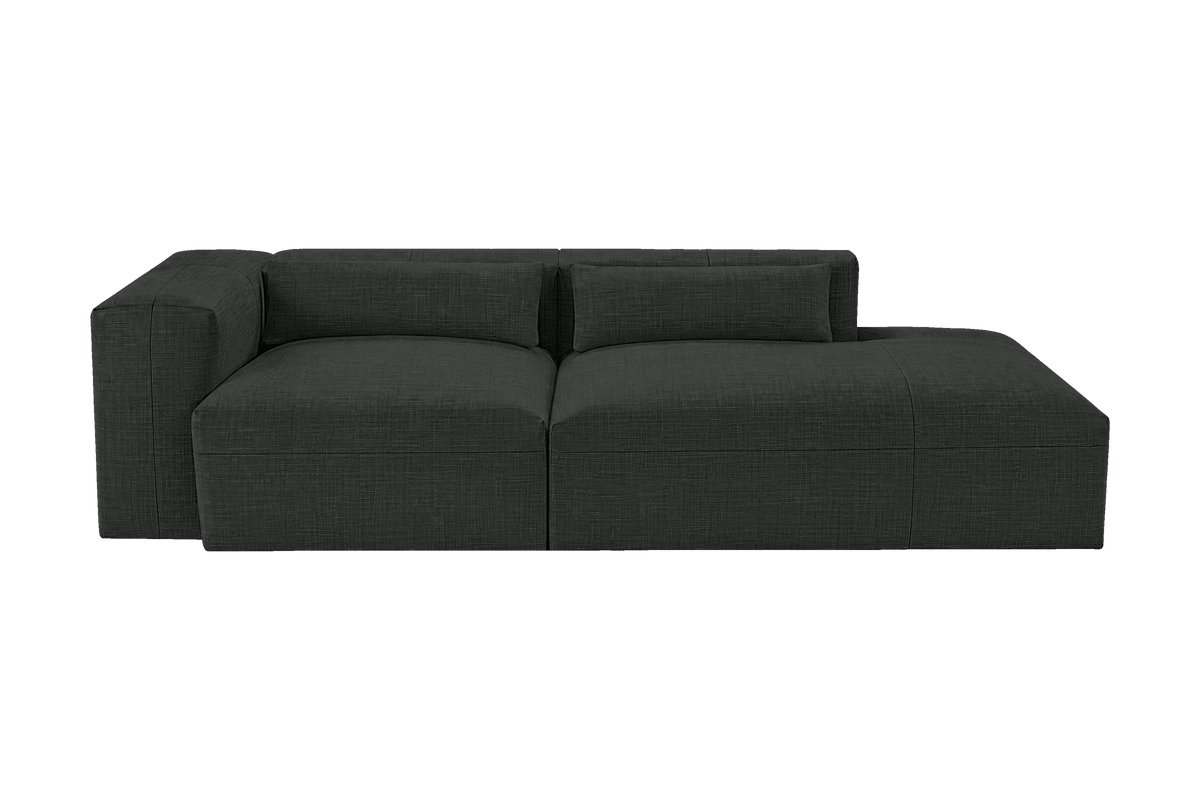 Jasmine Right Chaise Sofa in Mosquito Lola