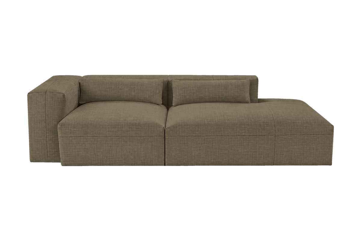 Jasmine Right Chaise Sofa in Mosquito Malibu