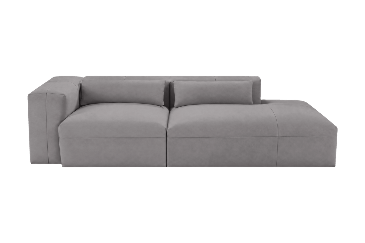 Jasmine Right Chaise Sofa in Dante Meteor