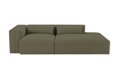Jasmine Right Chaise Sofa in Felix Olive
