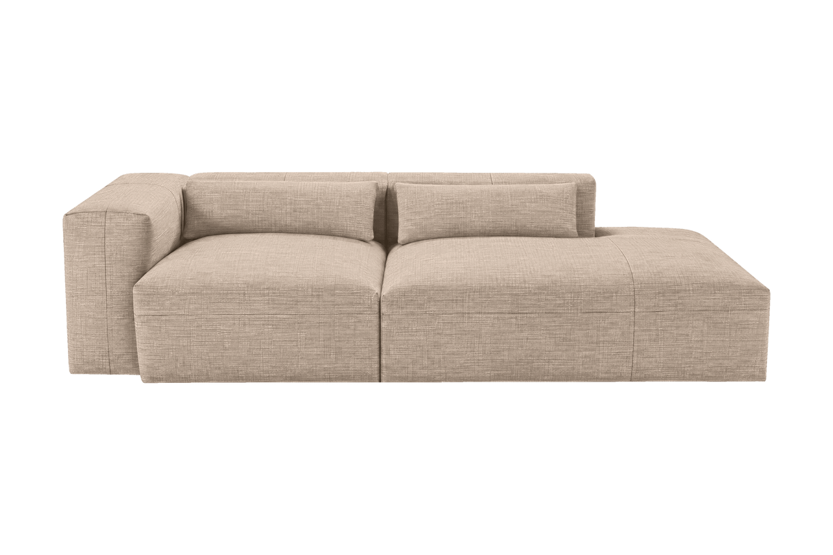 Jasmine Right Chaise Sofa in Roni Pine Nut