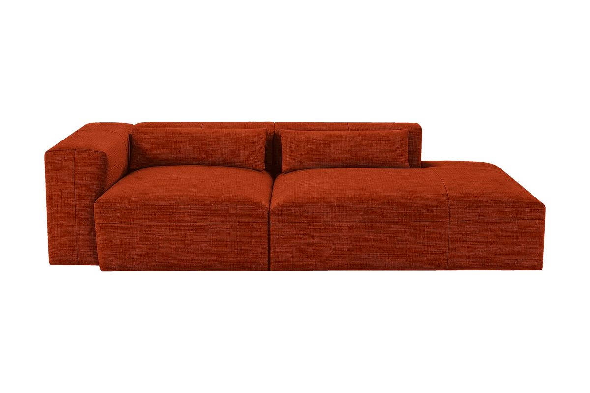 Jasmine Right Chaise Sofa in Roni Poppy
