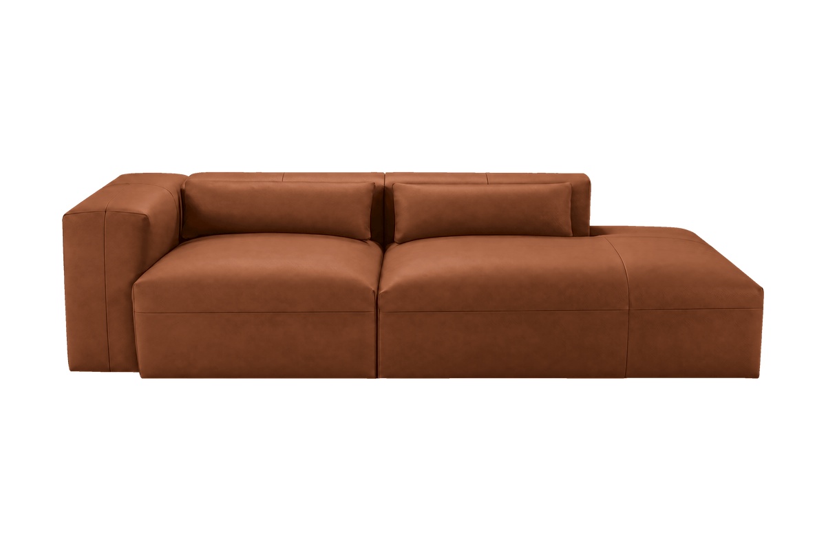 Jasmine Right Chaise Sofa in Momo Porto