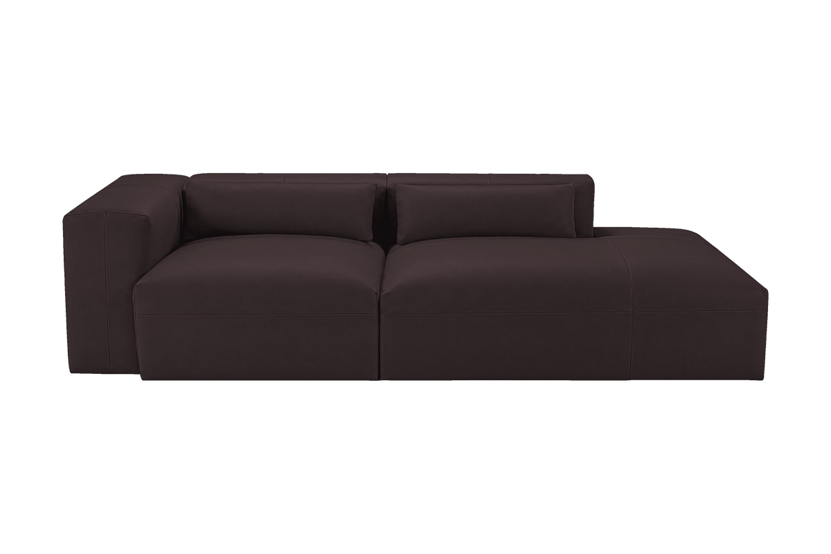 Jasmine Right Chaise Sofa in Momo Rollie