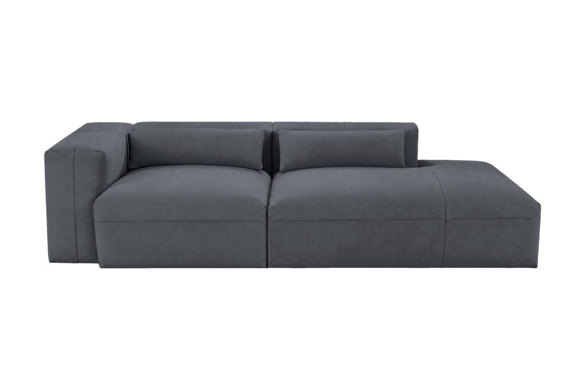 Jasmine Right Chaise Sofa in Dante Shark