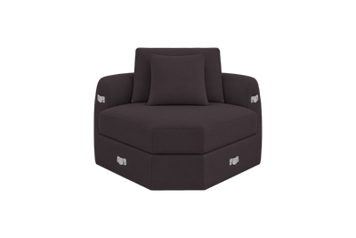Milo Corner Chair in Dante Charcoal