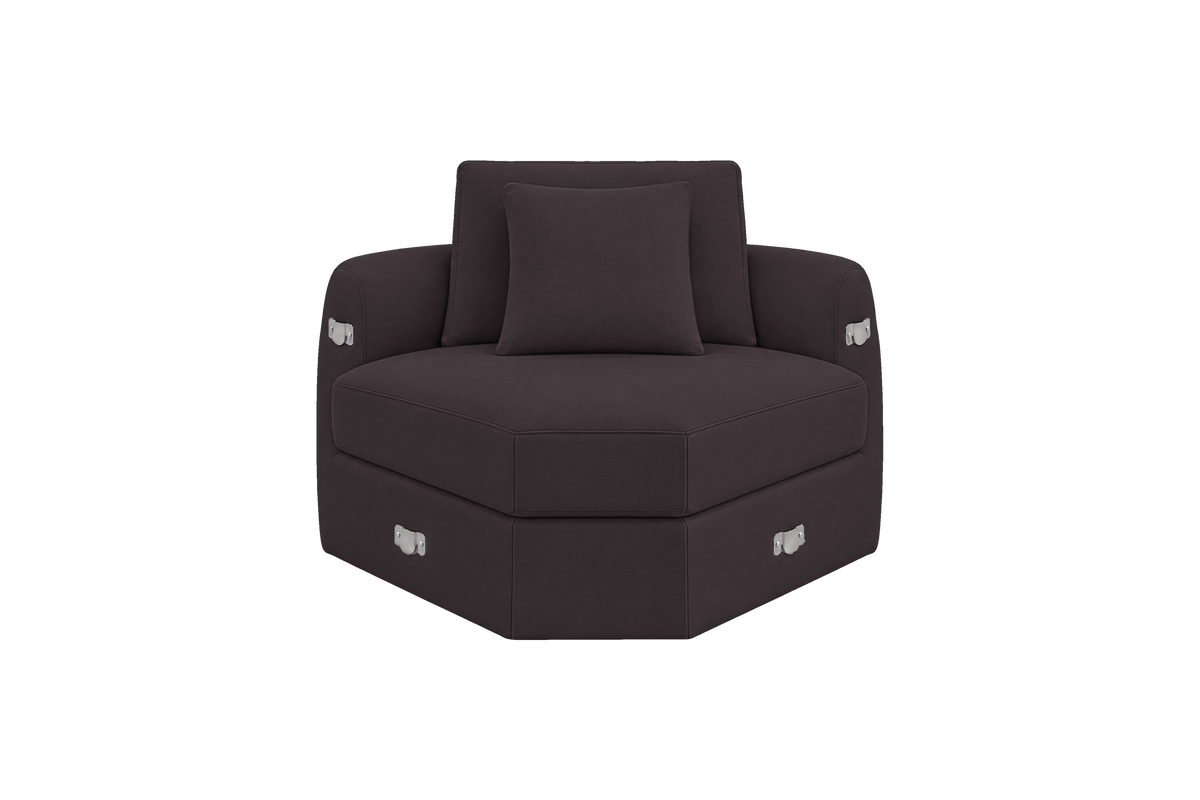Milo Corner Chair in Dante Charcoal