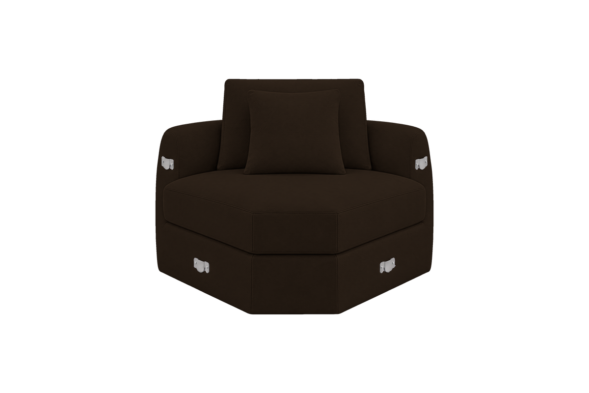 Milo Corner Chair in Marfa Charcoal