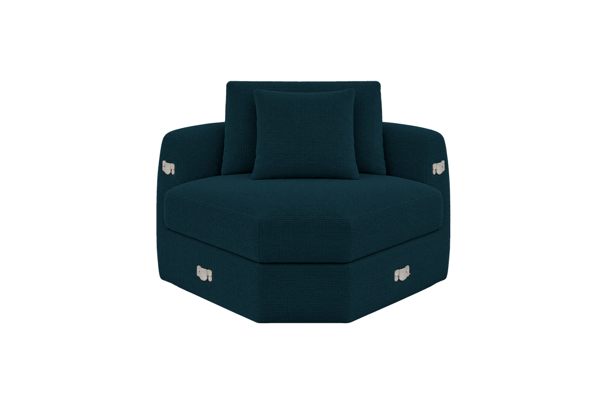 Milo Corner Chair in Roni Deep Lake