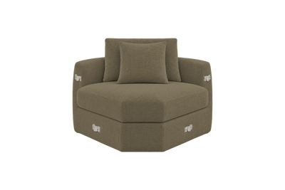 Milo Corner Chair in Mosquito Malibu