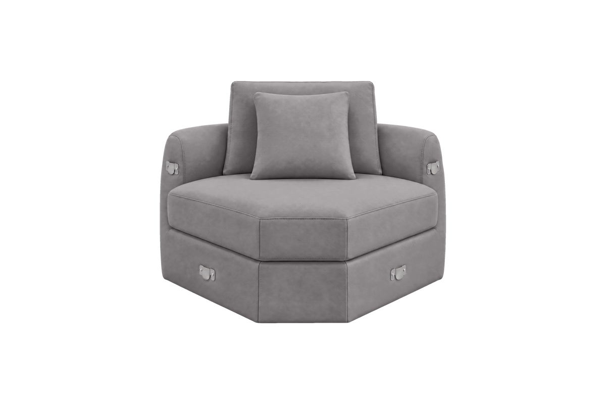 Milo Corner Chair in Dante Meteor