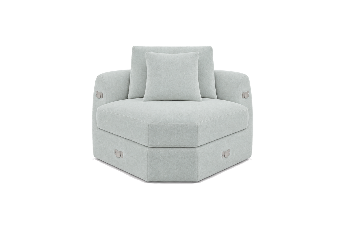Milo Corner Chair in Fresco Meteor
