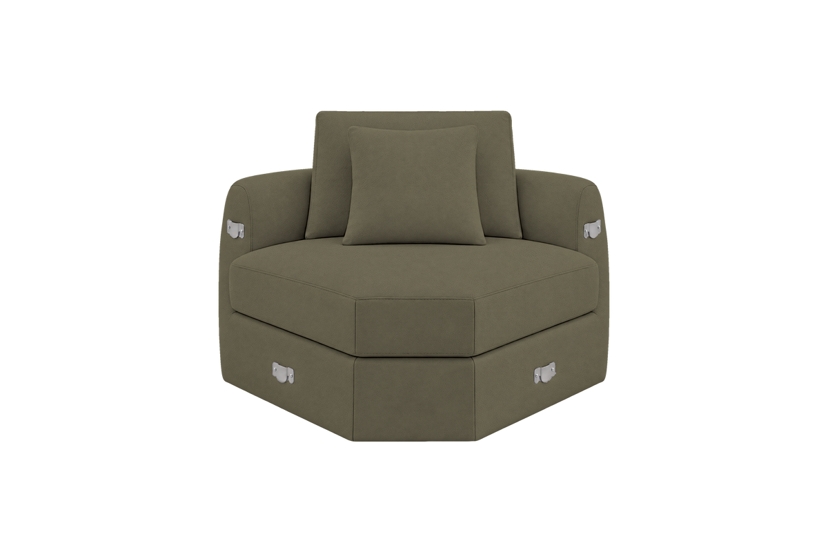 Milo Corner Chair in Felix Olive