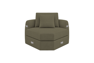Milo Corner Chair in Felix Olive