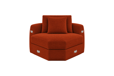 Milo Corner Chair in Roni Poppy
