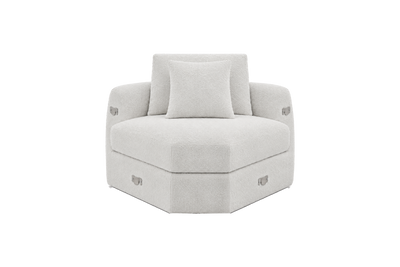 Milo Corner Chair in Bouclé Shell