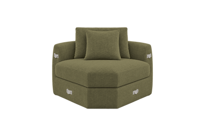 Milo Corner Chair in Mosquito Sycamore