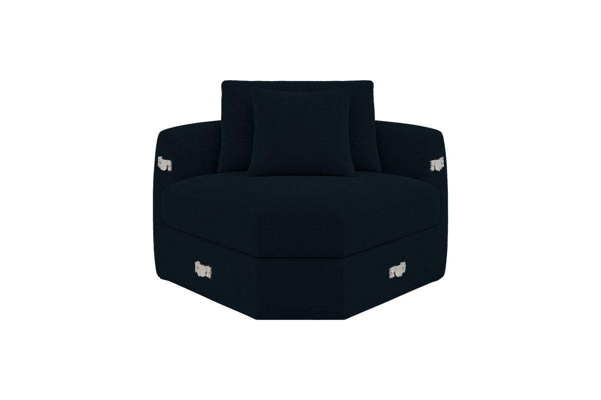 Milo Corner Chair in Mosquito Tenerife