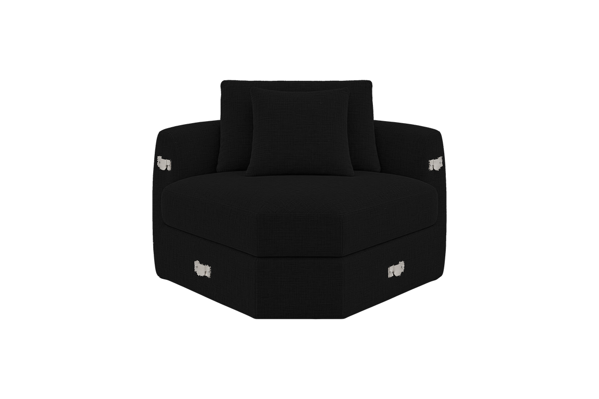Milo Corner Chair in Mosquito Yves