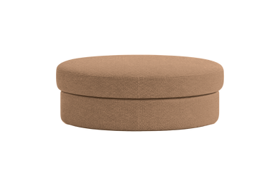 Milo Footstool in Roni Biscotti