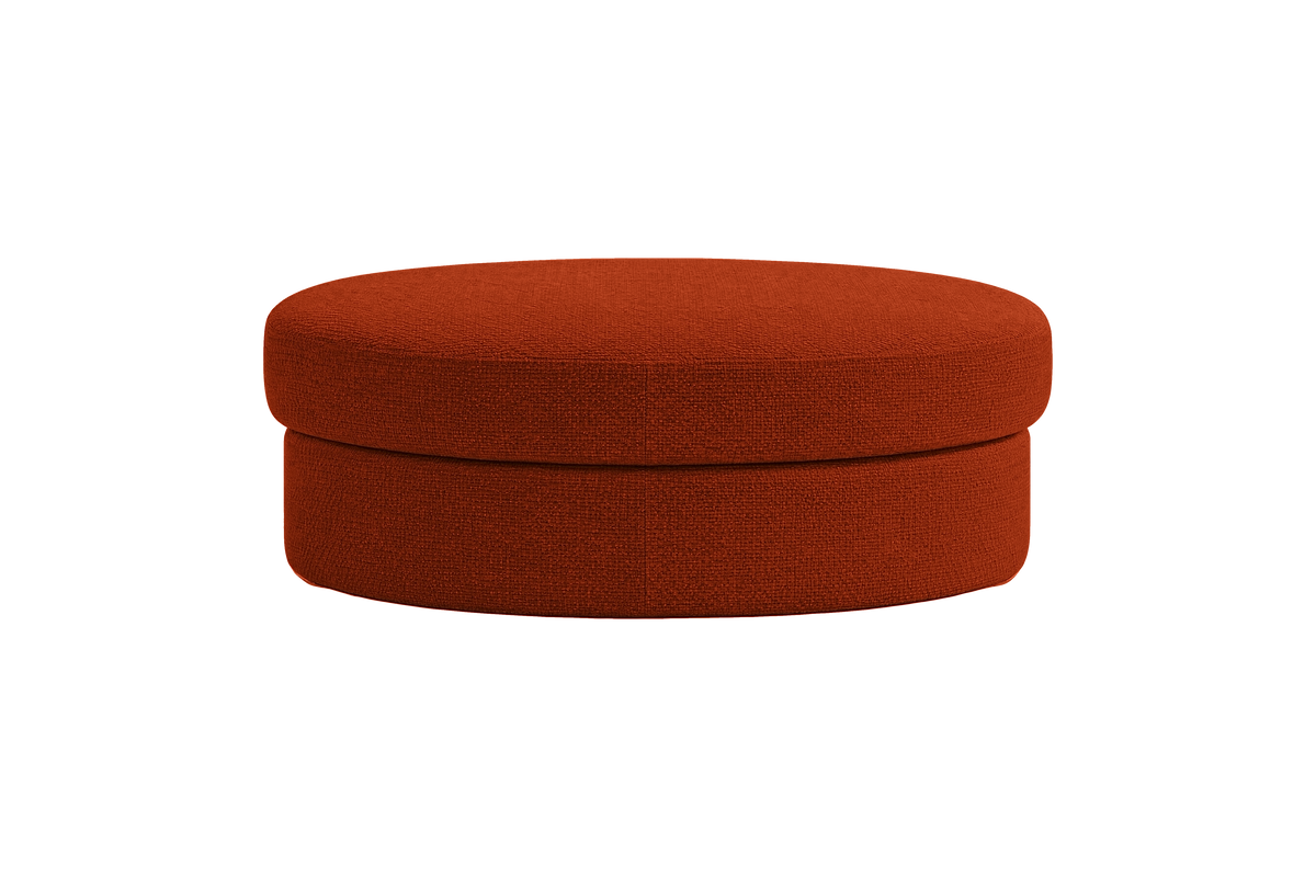 Milo Footstool in Roni Poppy